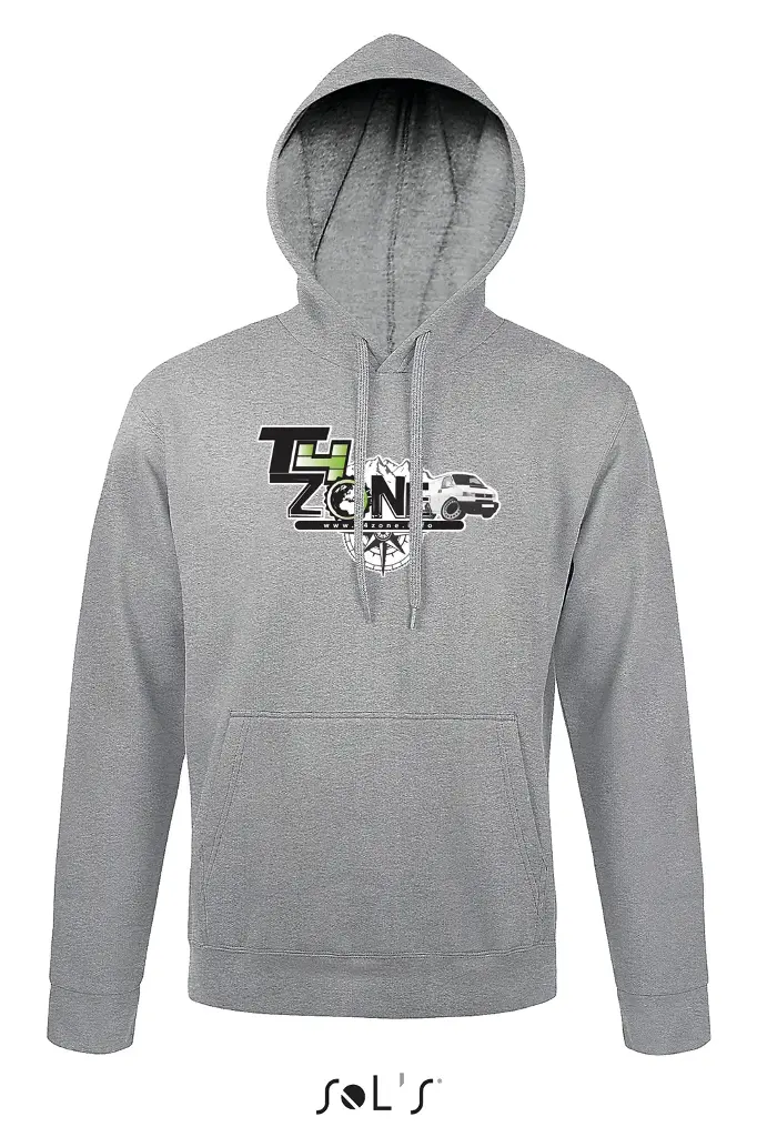 [T4ZONE] Sweat  à capuche T4 Zone Gris